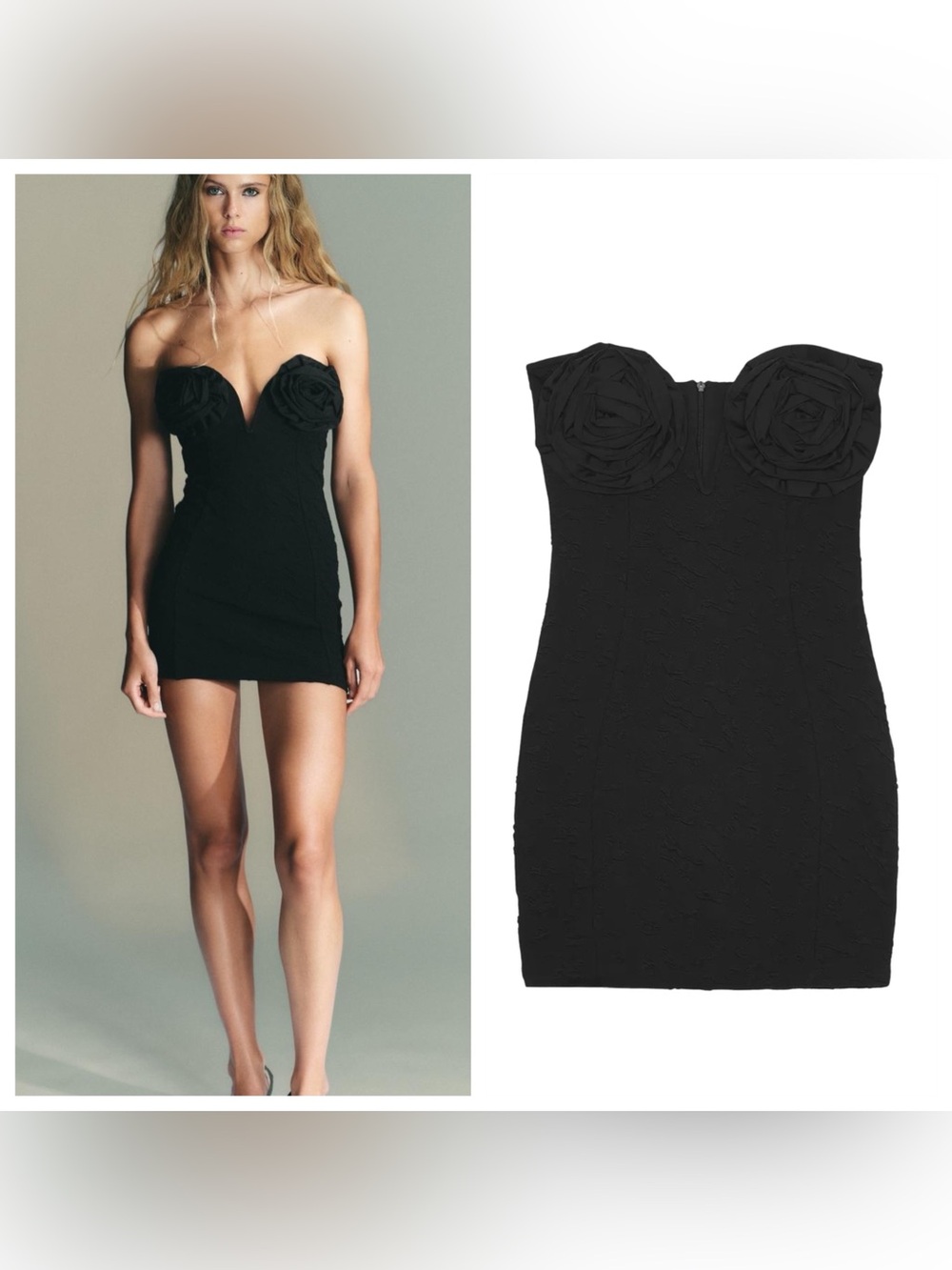 Zara Floral Applique Short Dress